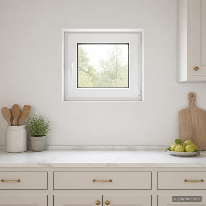 vidaXL - Kleur - binnenkant - kelderraam - Wit - RISOR - 60 - x - 55 - cm