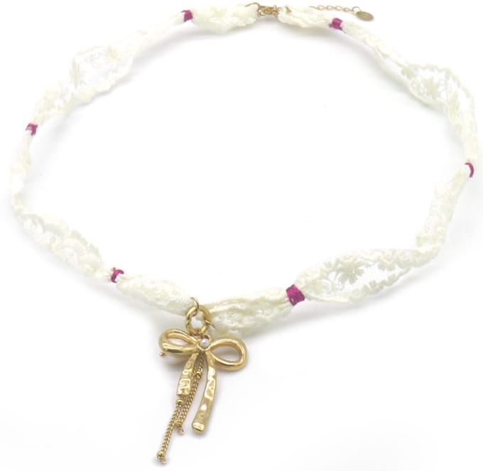 RVS Ketting - Strik - Stofdetail - 50-55cm
