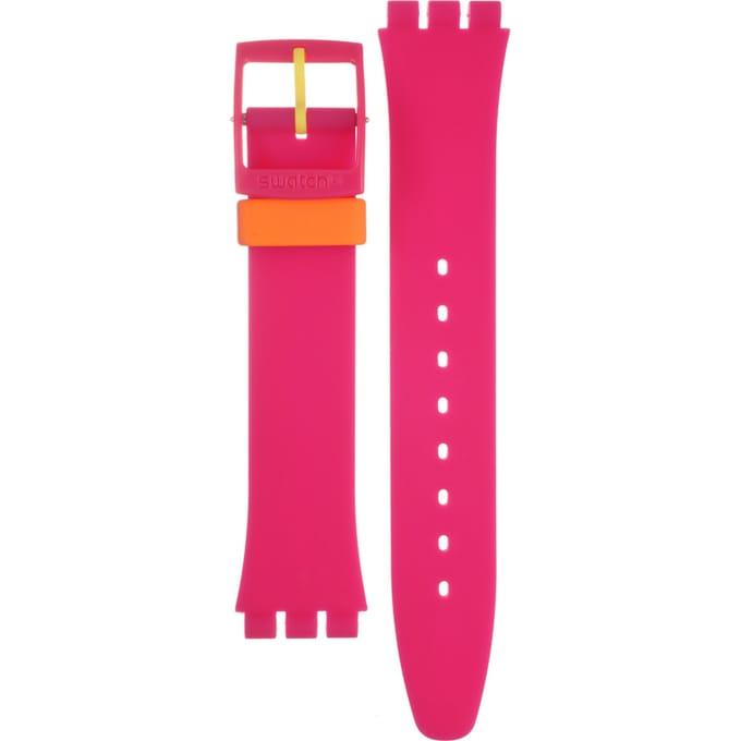 Swatch Plastic - Originals Medium (34mm) /Access/Solar/Musicall/Stop - G/SK/SL/SR/SS/SO28 AGP142 GP142 Pink Fuzz Horlogeband