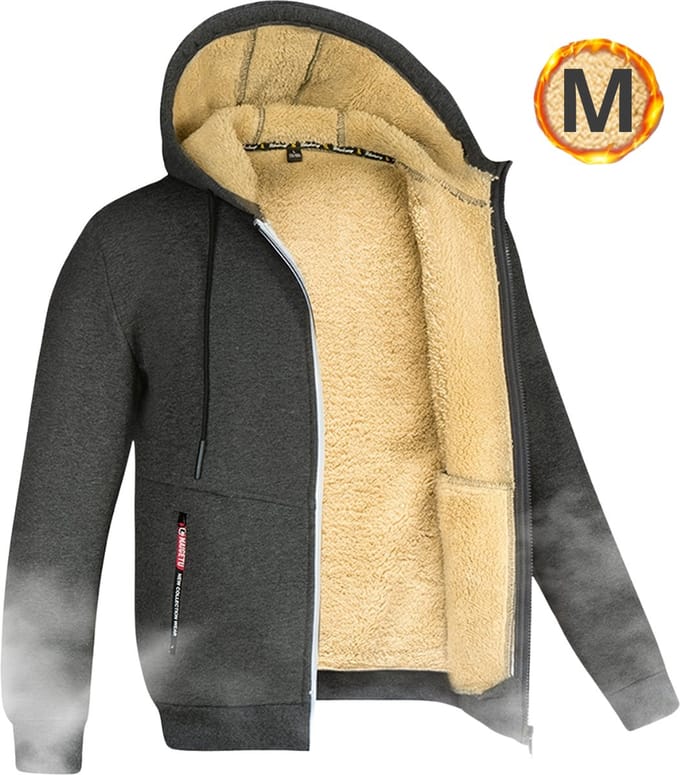 Livano Winterjas - Heren - Bont - Ritssluiting - Warm - Herfst/Winter - Donkergrijs M