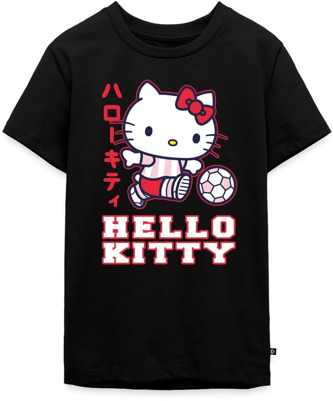 Hello Kitty Speelt Voetbal Premium T-Shirt Tiener