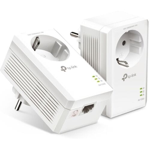 TP-Link TL-PA7017P KIT (2-pack) AV1000 Gigabit Passthrough Powerline Starter Kit Homeplug / PowerLine