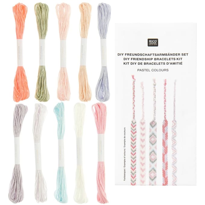 Knutselset vriendschapsbandjes - Pastel Colours