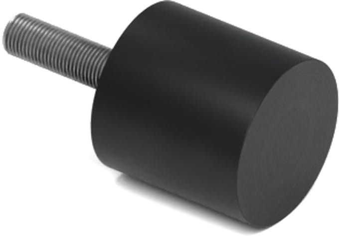 Rubbermagazijn - Trillingsvoet - Type D - 20x20mm - M6 - Set 10 stuks