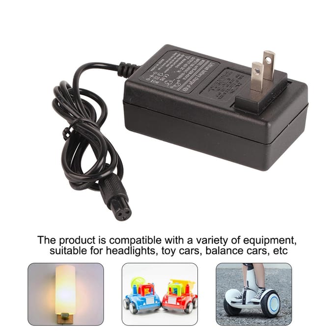 42V1A Voeding Batterijlader Adapter Voor Smart Zelfbalancerende Auto Scooter US PLUG black