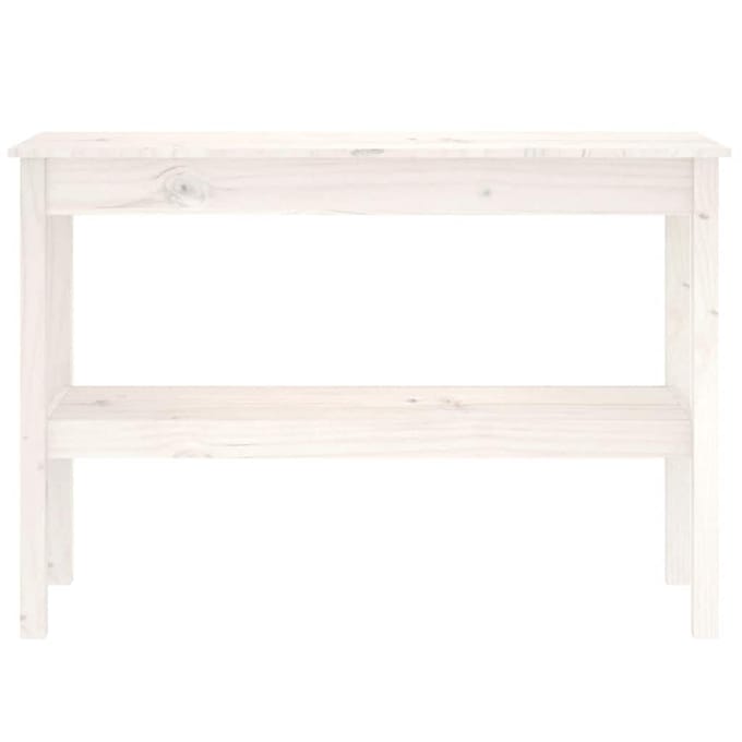 vidaXL - Wandtafel - 110x40x75 - cm - massief - grenenhout - wit