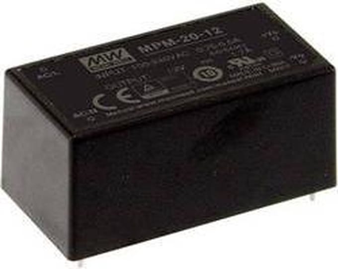 Mean Well MPM-20-12 AC/DC PSU (print) 12 V DC 1.8 A 21.6 W