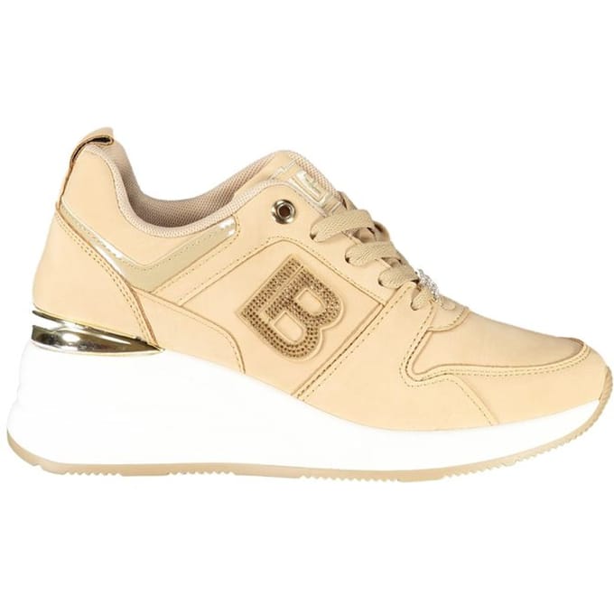 Laura Biagiotti Beigekleurige Polyester Dames Sneaker