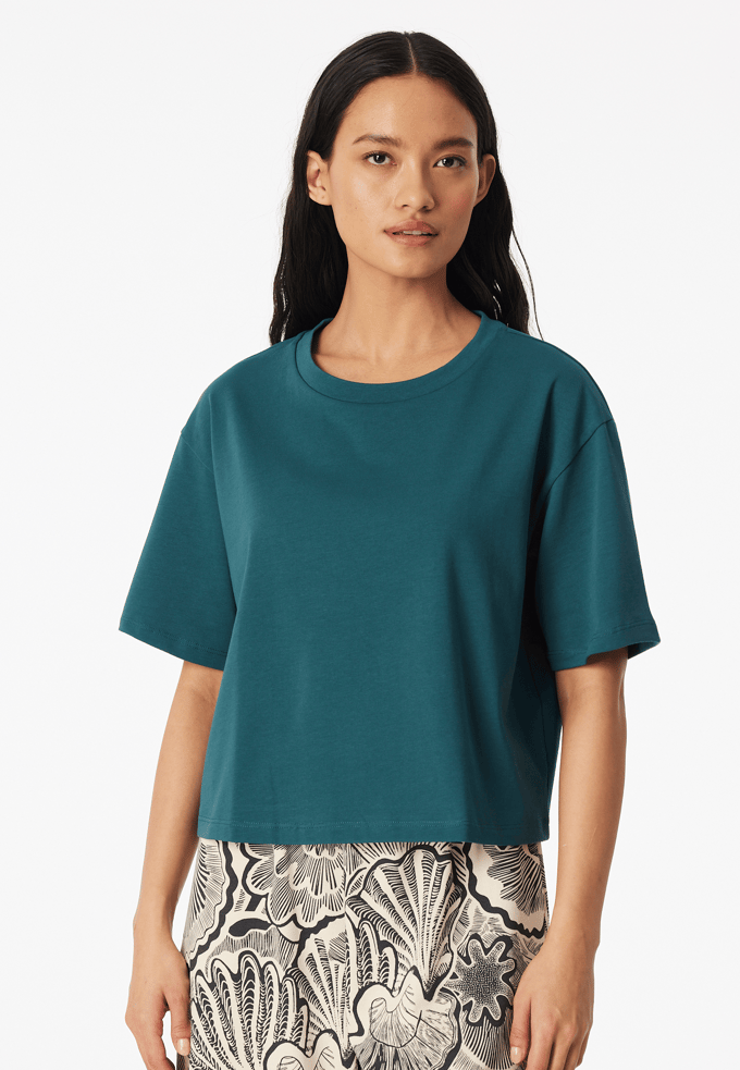 Shirt met korte mouwen, Heavy Single Jersey, groen - Mix+ Relax 46