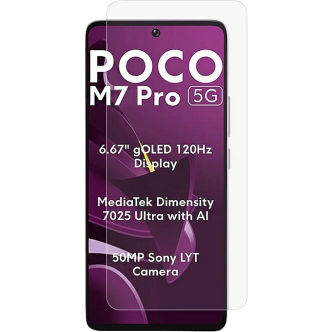 Amorus POCO M7 Pro 5G Screenprotector Gehard Glas Transparant