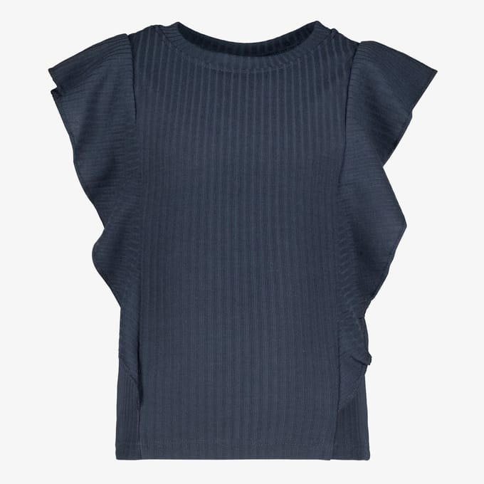 TwoDay meisjes top met ruches donkerblauw - Maat 92