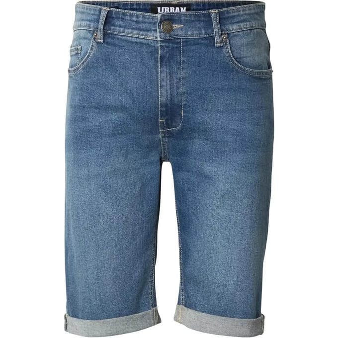 Urban Classics - Basic Slim Fit Jeans Korte broek - Taille, 32 inch - Blauw