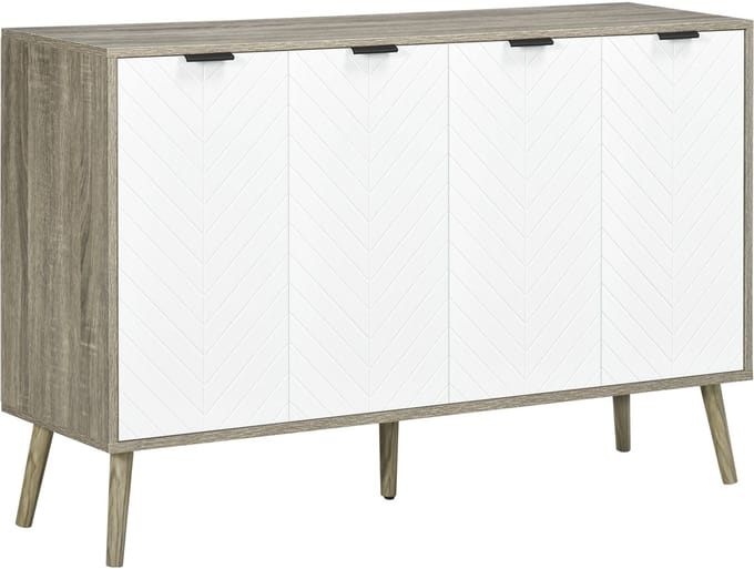 HOMCOM Dressoir - Spaanplaat - 120x35x77,4cm - Grijs