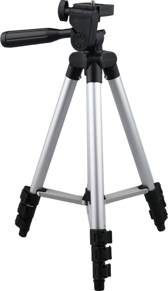 Statief Smartphone Camera Statief - Smartphone Statief Camera Universeel - Statief Voor Camera en Smartphone Tripod - Zilver