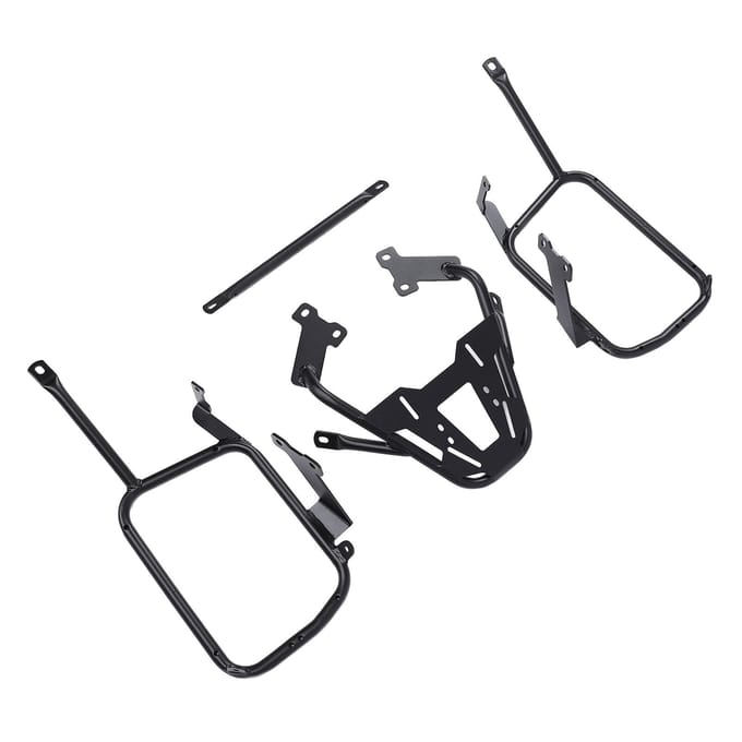 Motorfiets Zijbagagedrager Koolstofstaal Stabiele Structuur Opbergtas Frame Beugel Houder voor black