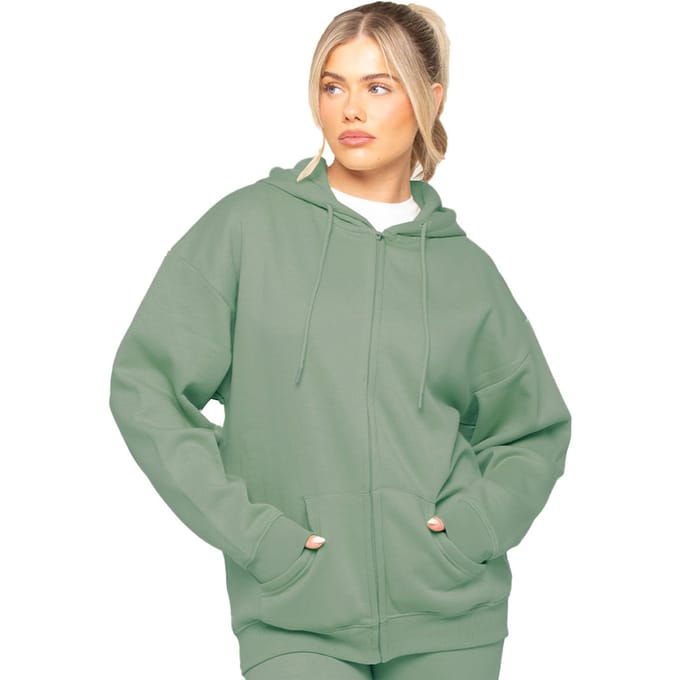 Enzo | Womens Oversized Zip Up Hoodie