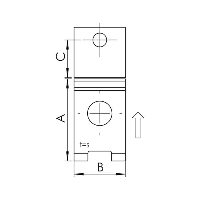 Wurth - Open plaatmoer - Plaatmoer Open inschroefgebied x 100 st
