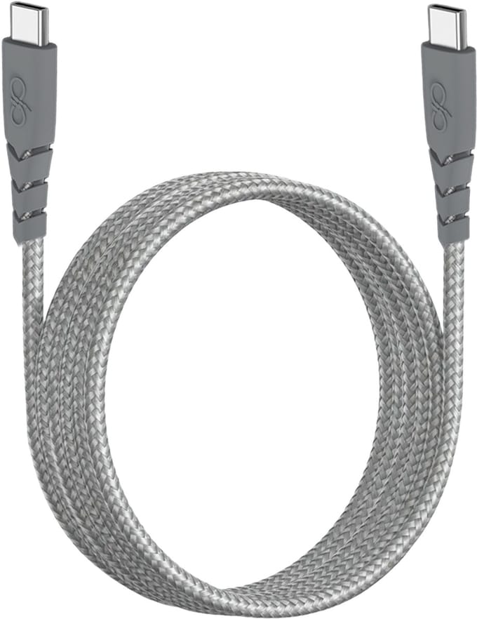 Force Case, USB-C naar USB-C Oplaadkabel 5A - Ultra-Resistant - 2m, Grijs