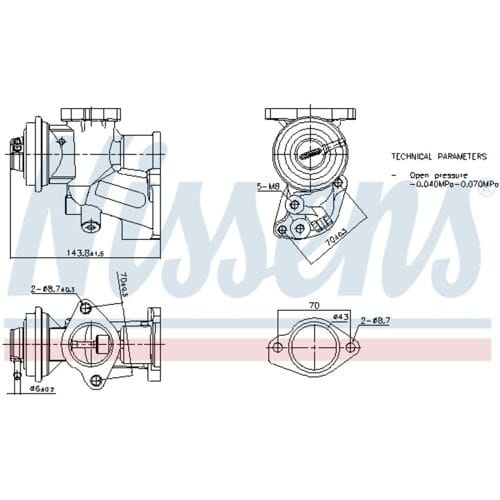 EGR-klep NISSENS 98476