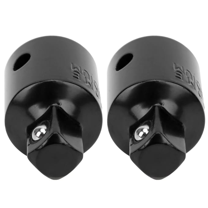 2 Stuks Dopadapter Ratelsleutel Converter Hoog Koolstofstaal 12 naar 38 Conversie Tool black