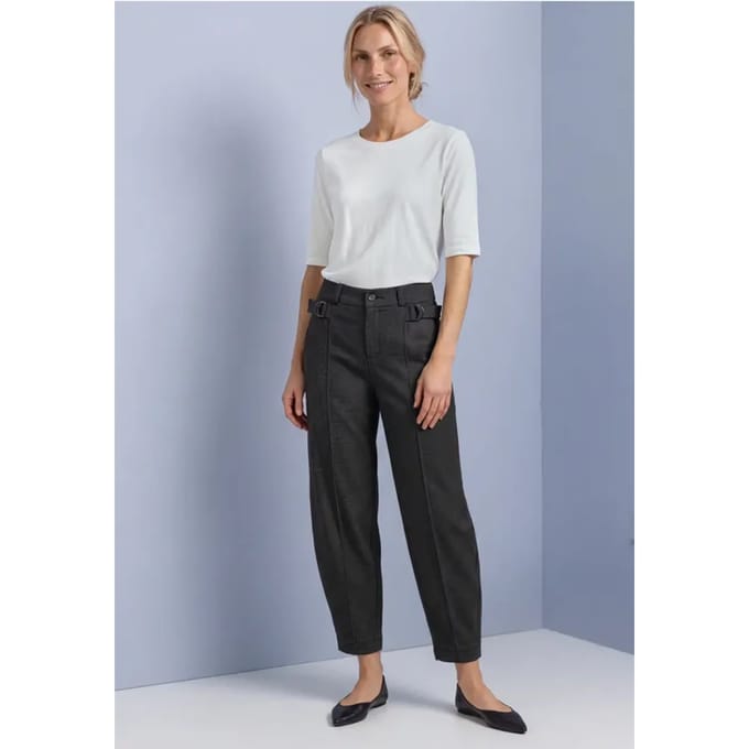 Barrel Leg broek met gespdetail