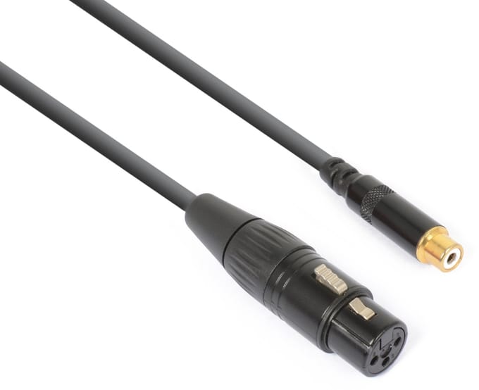 PD Connex XLR (v) - Tulp 1x RCA (v) kabel - 0,15 meter