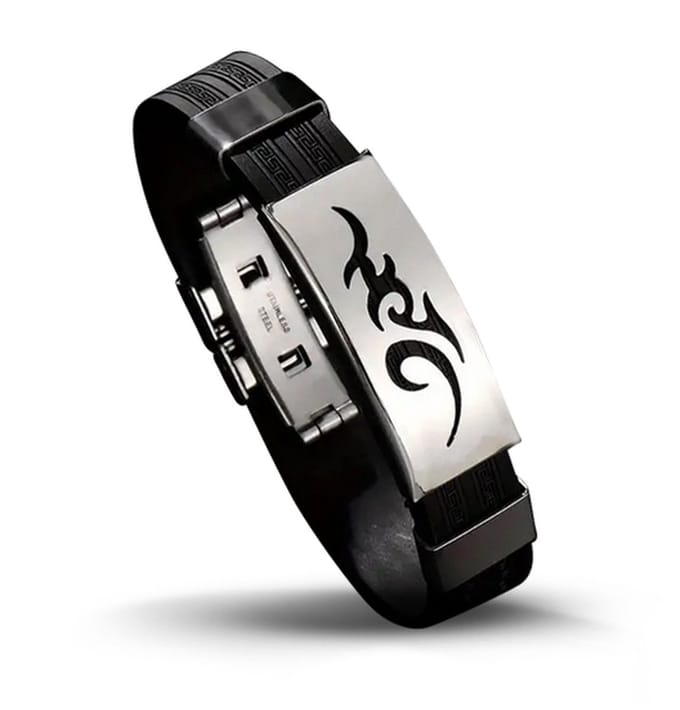 Montebello Armband Samolus - 316L Staal - Siliconen - 13mm - 21cm