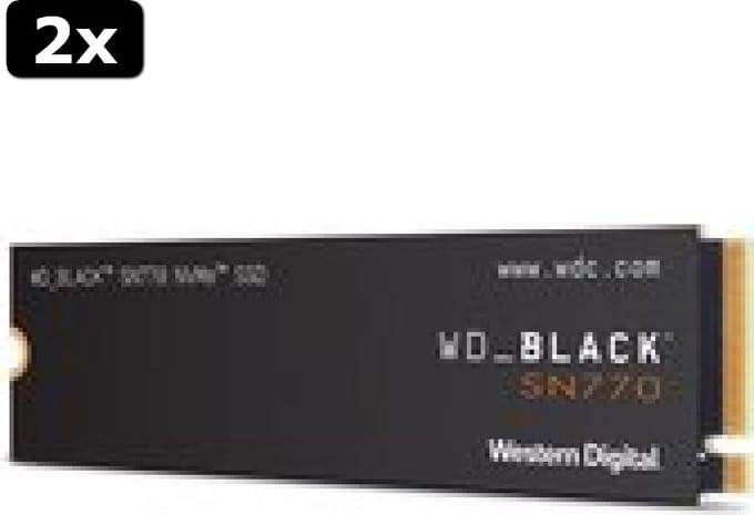 2x WD Black SN770 NVMe - interne SSD - 2 TB