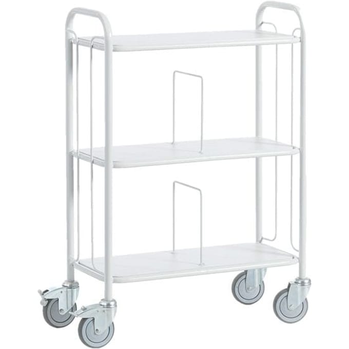 Kantoorwagen met scheiding, 710 x 290 mm