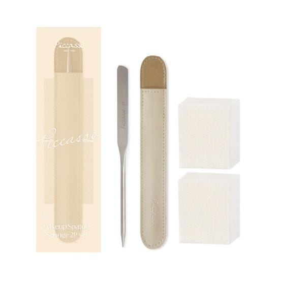 Spatule de maquillage PICCASSO Spatula+Sponge 2P set white