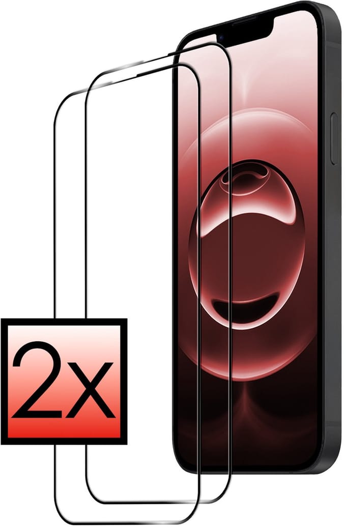 Screenprotector - 2 Stuks - Geschikt voor Apple iPhone 16e / 17e - Full Cover - Beschermglas - Gehard Glas - Tempered Glass - Screen Protector