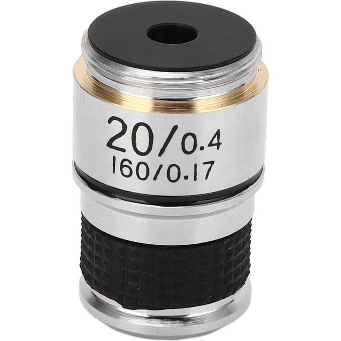 Objectif de microscope 20X Laiton Chromé Interface RMS Accessoire d'objectif de microscope