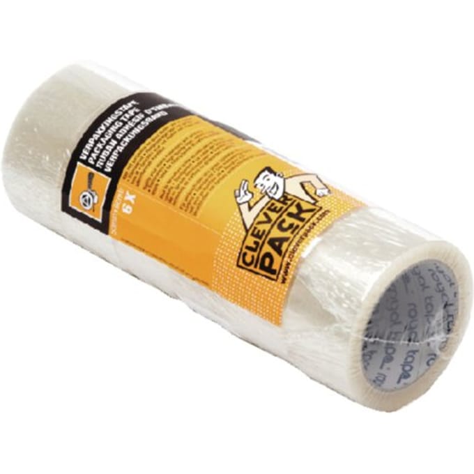 6 x Verpakkingstape CLEVERPACK - 50mmx66m PP - Low noise - transparant