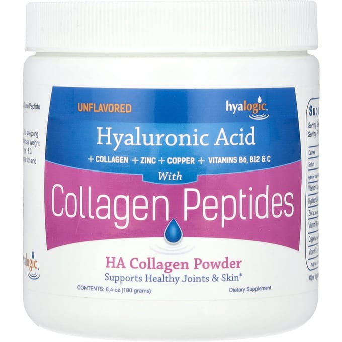 Hyalogic, poudre de collagène HA, sans saveur, 6,4 oz (180g)