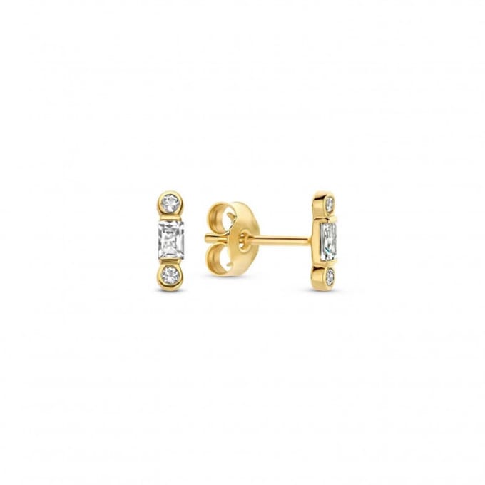 Jackie Eleonore Reagle Topaz Studs 14 Karaat Goud