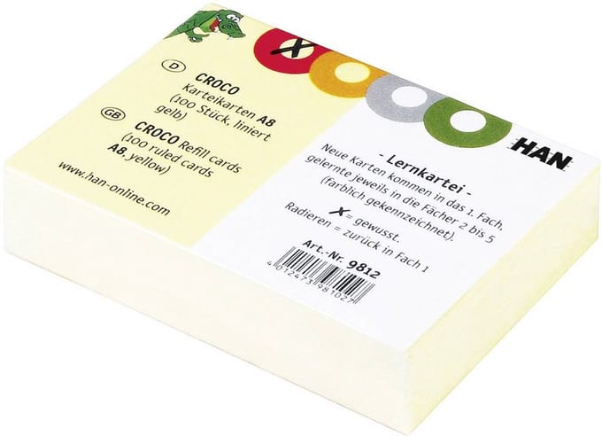 HAN Systeemkaart 9812 DIN A8 liggend Geel 100 stuk(s)