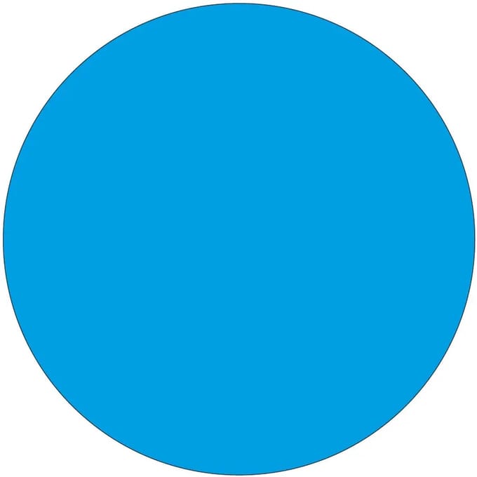 Rond lichtblauw bord | gecoat dibond materiaal | 30 cm