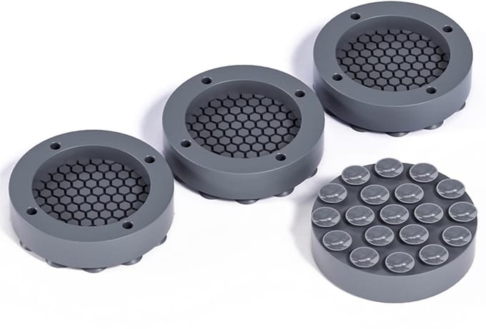 Anti-Vibratie Wasmachine Voetjes - Antislip & Schokabsorberend (4-Pack) Gray