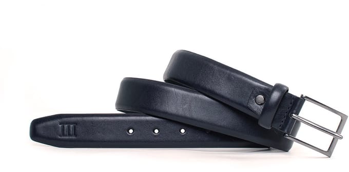 TRESANTI | ELIDORO | Gebombeerde leren riem | Navy | Size 95