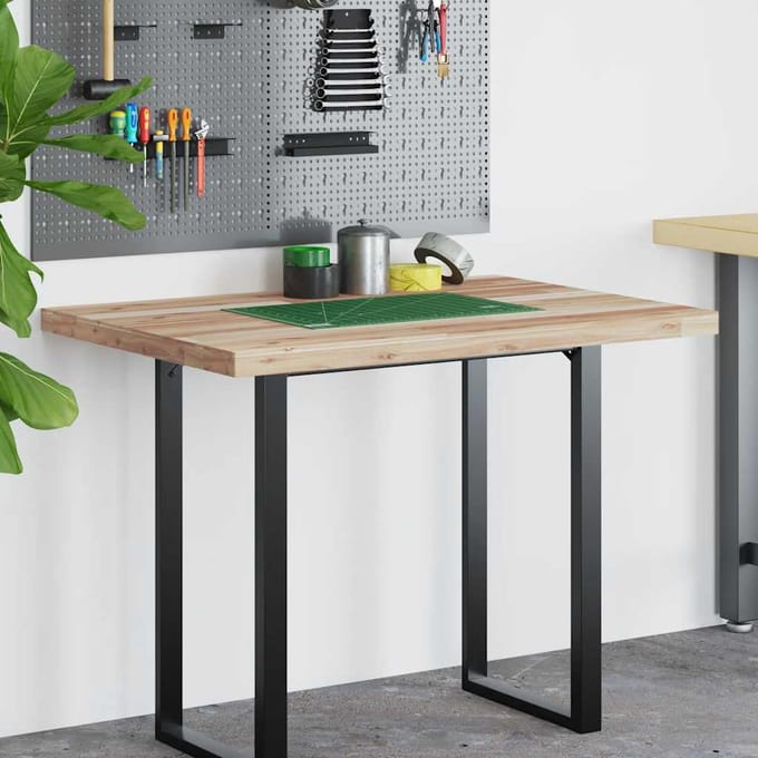 vidaXL - Bureaublad - 100x70x4 - cm - onbehandeld - massief - acaciahout