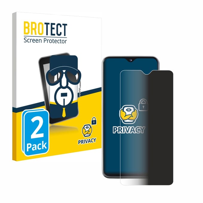 BROTECT - privacy screenprotector voor Samsung Galaxy A20e - Folie Beschermfolie Blauwlichtfilter 2 Stuks