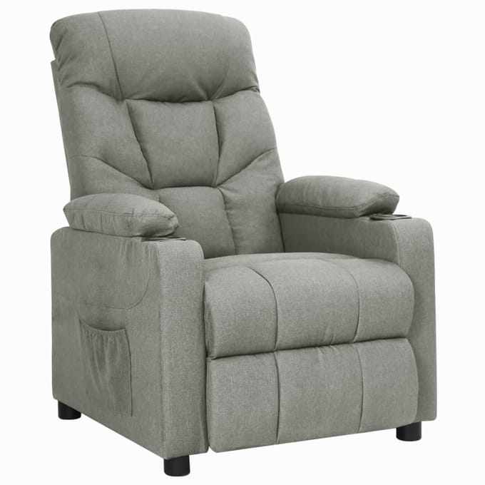 vidaXL - Fauteuil - verstelbaar - stof - lichtgrijs