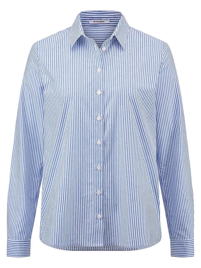 Blouse lange mouwen Van Peter Hahn blauw