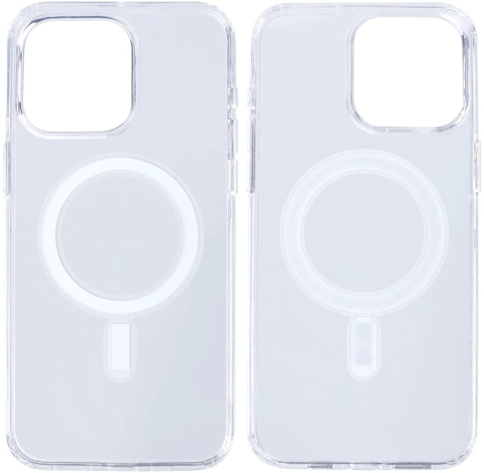 Rixus Voor iPhone 15 Pro Max Magnetisch Transparant Hoesje