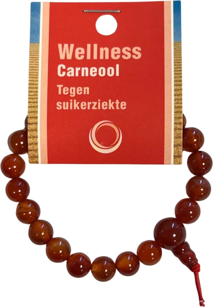 Carneool powerbead armband + kaart