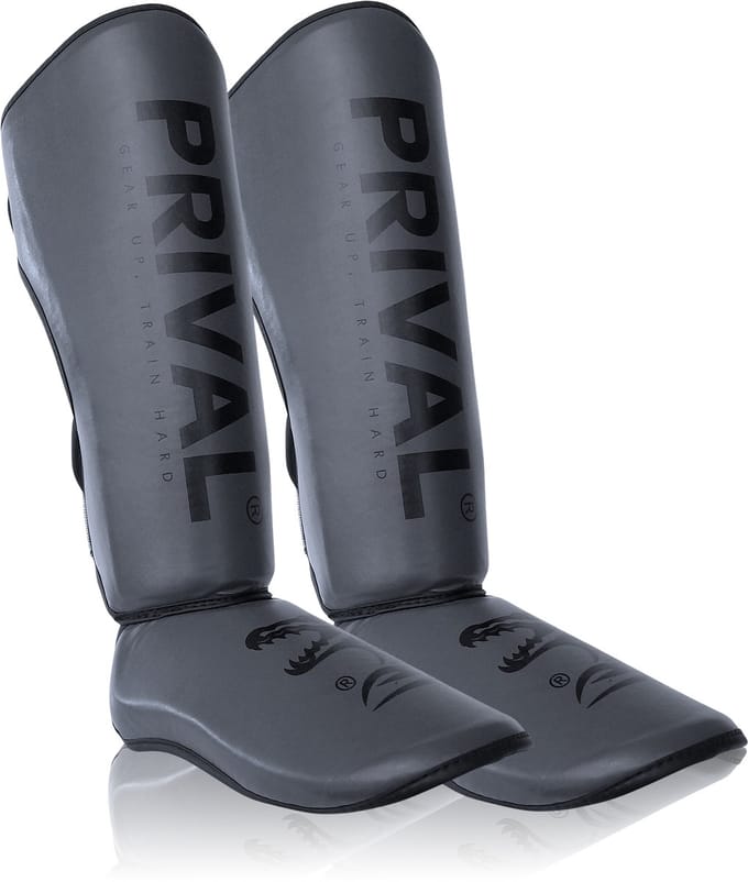 Prival Scheenbeschermers Grijs – Kickboksen, MMA & Muay Thai – Unisex – Comfort & Duurzame Bescherming