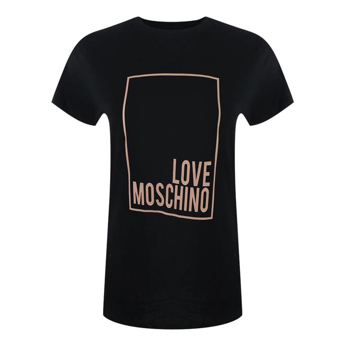Love Moschino Dames/Dames Box Logo T-Shirt (Zwart)