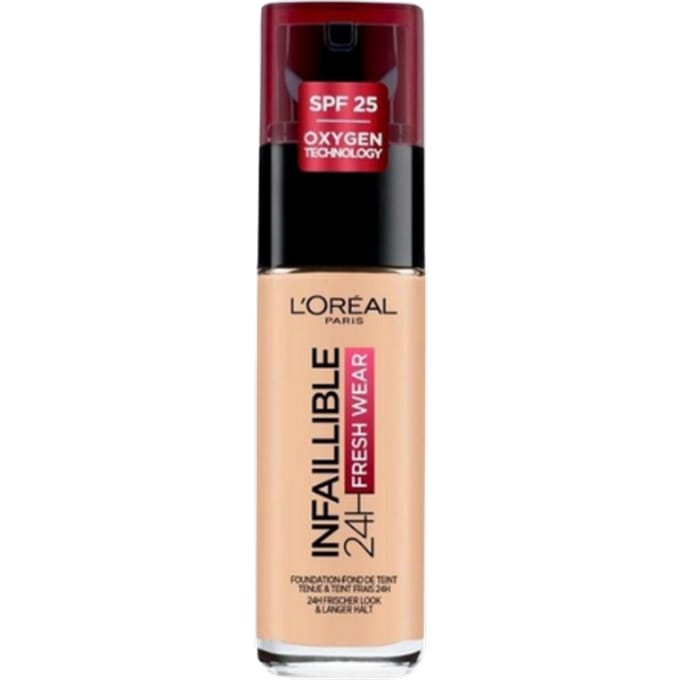 L’Oréal Paris Infaillible 32H Fresh Wear Foundation - 180 Rose Sand - Langhoudende Foundation met SPF