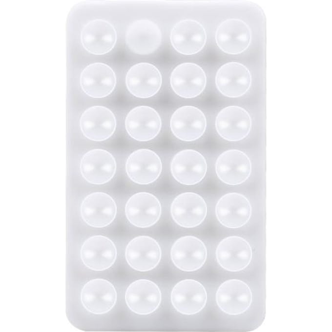 Support de téléphone à ventouse en silicone, antidérapant et adhésif, pour selfies et vidéos blanc