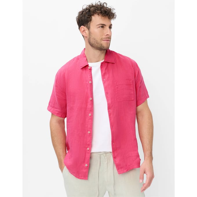 Brax Heren Overhemd  Style LUKE raspberry, roze, maat XL